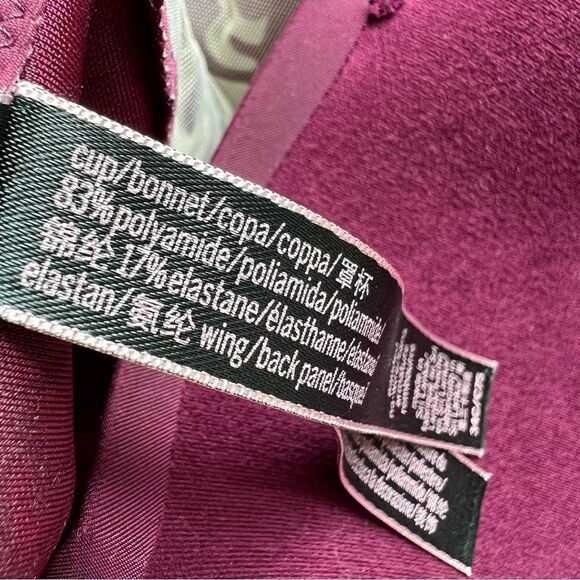 Victoria’s Secret Sexy Illusions Padded Wireless Bra Burgundy Maroon Racerback - Picture 8 of 10